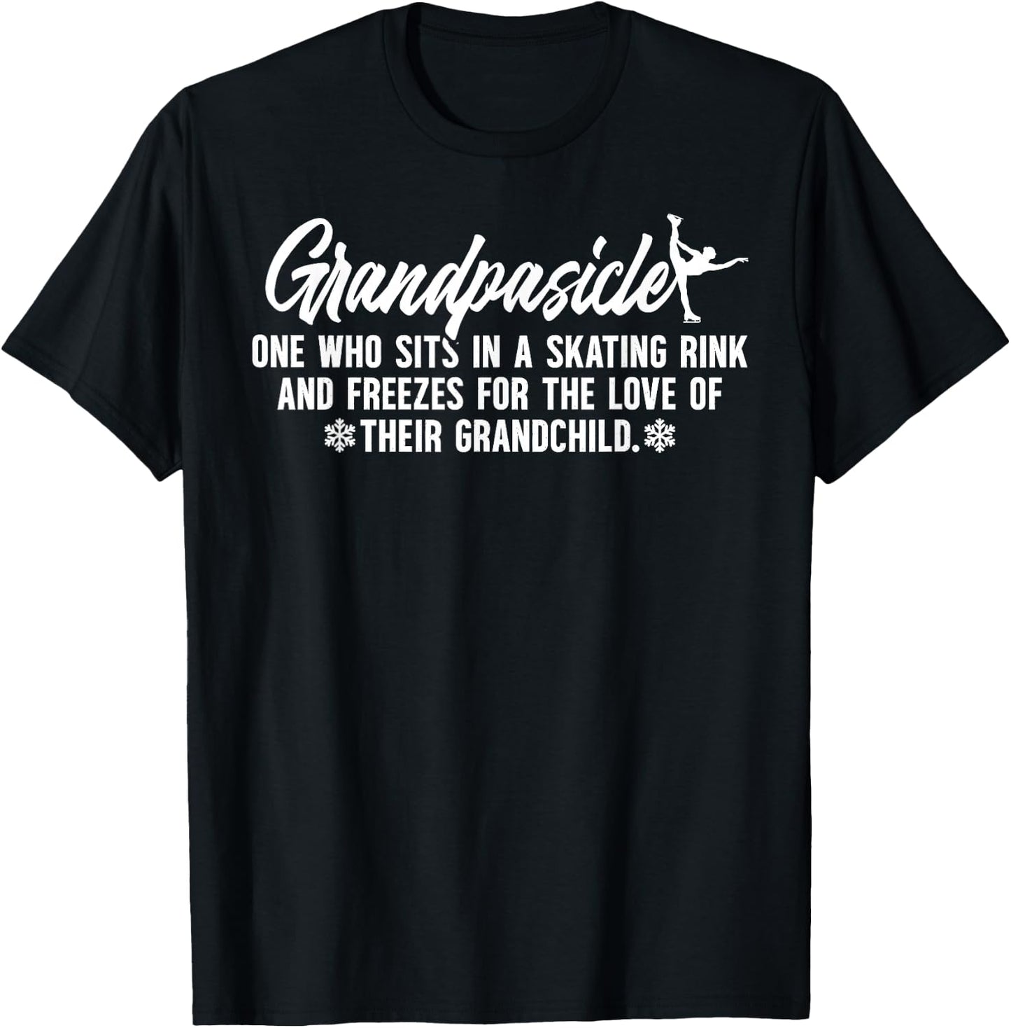 Grandpasicle Figure Skating Grandpa Figure Skater Grandpa T-Shirt - T-Shirt | Black