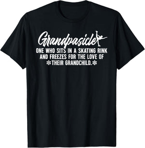 Grandpasicle Figure Skating Grandpa Figure Skater Grandpa T-Shirt - T-Shirt | Black