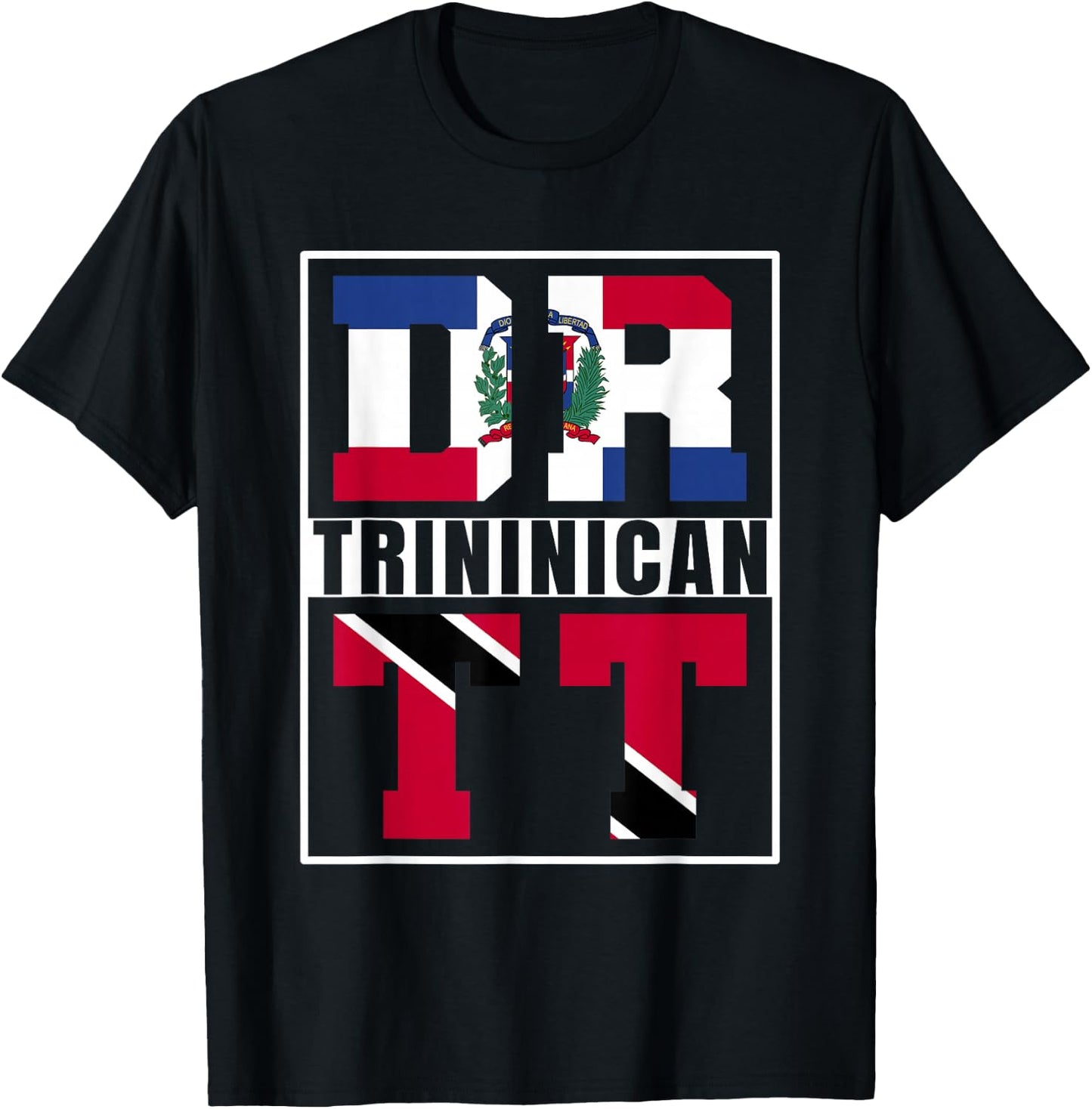 Trinidadian Dominicana Roots Trinidad and Dominican Republic T-Shirt - T-Shirt | Black