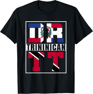 Trinidadian Dominicana Roots Trinidad and Dominican Republic T-Shirt - T-Shirt | Black