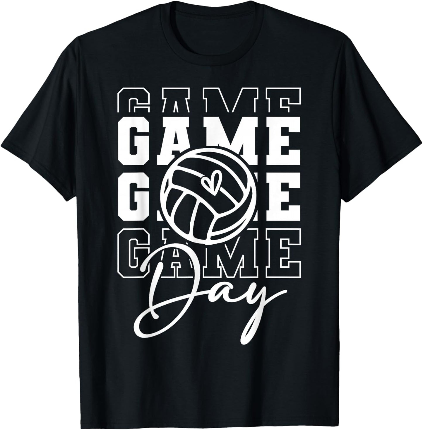 Game Day Sports Game Day Volleyball T-Shirt - T-Shirt | Black