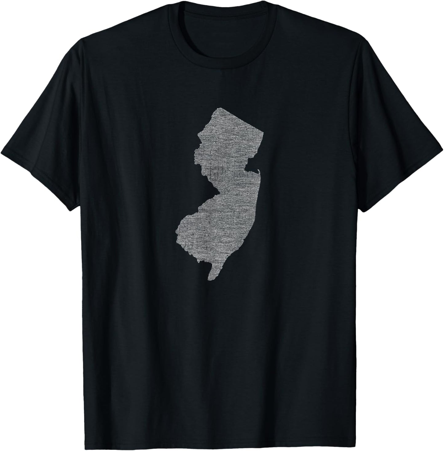 Faded White New Jersey State T-Shirt - T-Shirt | Black