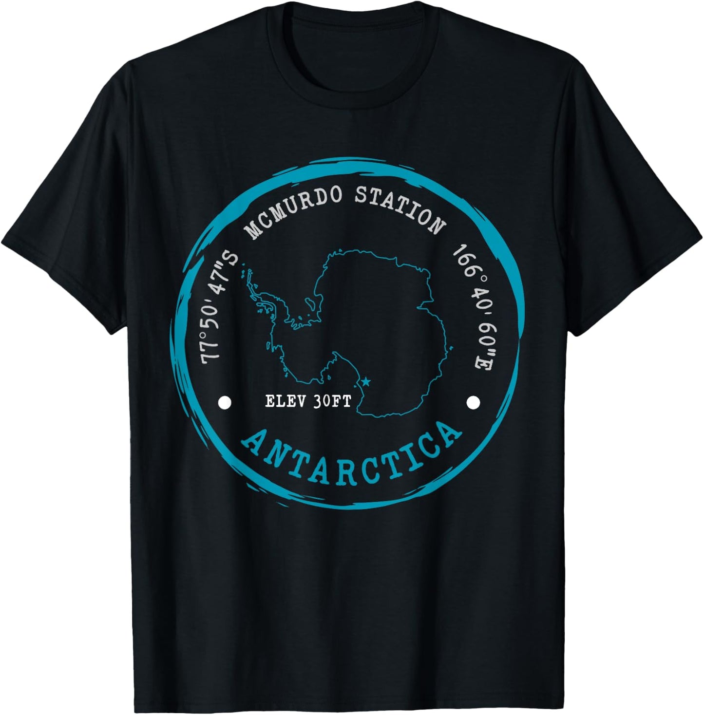 Antarctica - Explore South Pole - Antarctic Circle T-Shirt - T-Shirt | Black