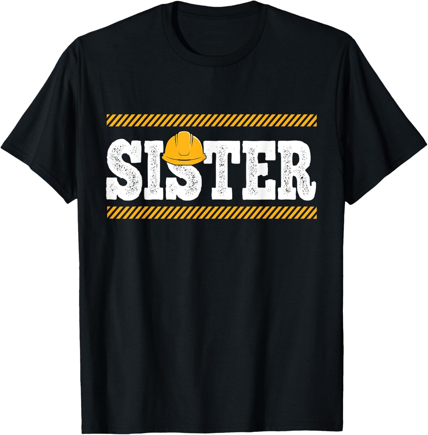 Funny Sister Construction Excavator Kids Boy Matching Family T-Shirt - T-Shirt | Black