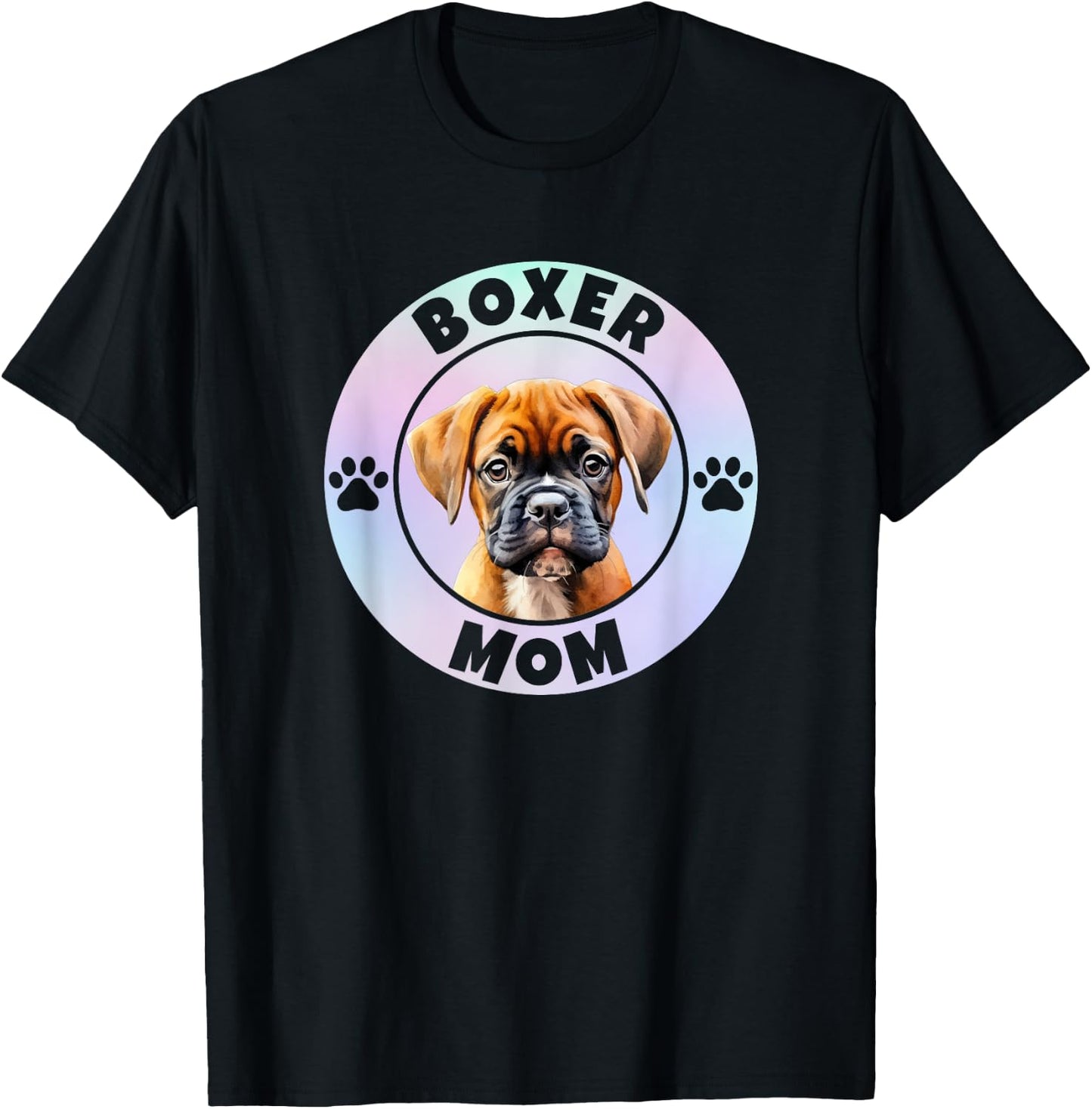 Best Boxer Mom Dog Breed Pet Owner Lover Friend Women Puppy T-Shirt - T-Shirt | Black