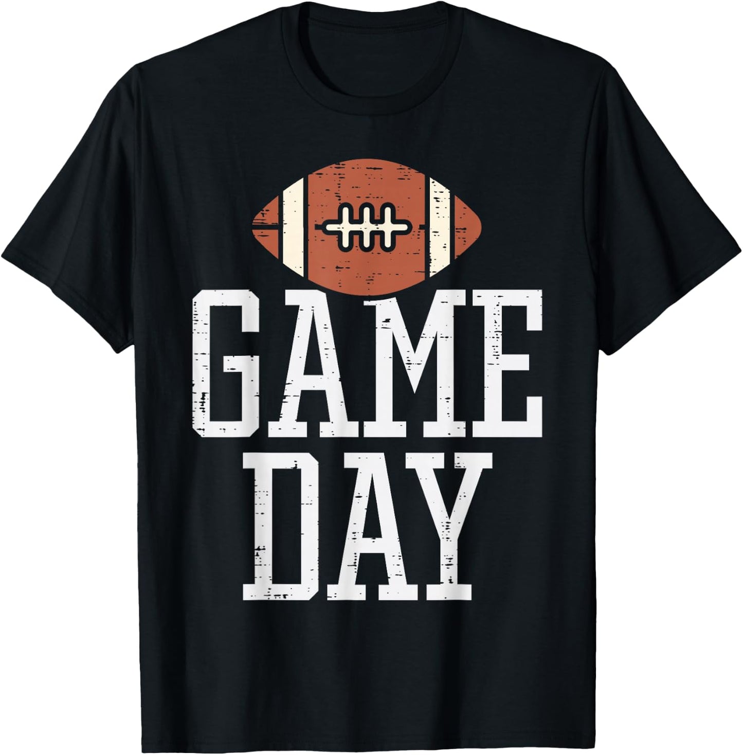 Game Day American Football Player Team Coach Men Women Boys T-Shirt - T-Shirt | Black