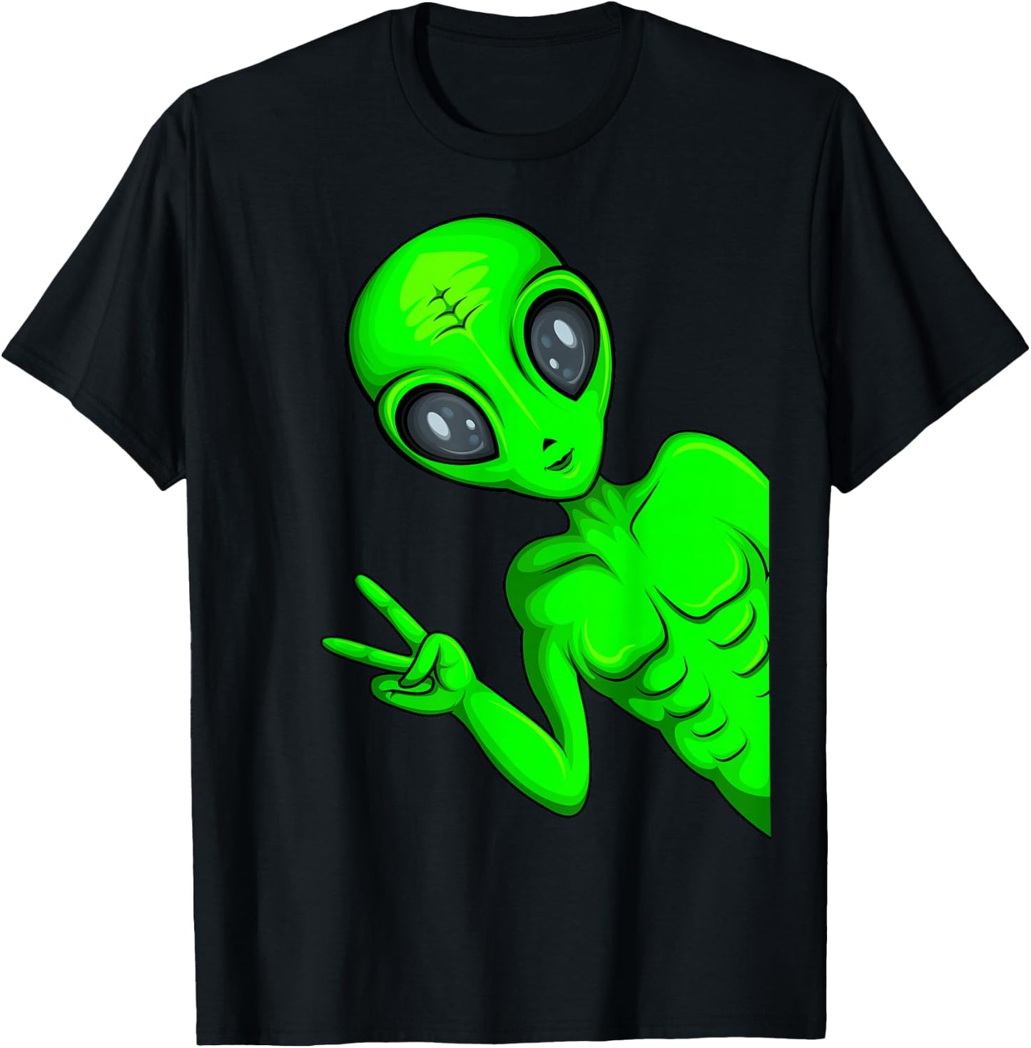 Alien Ufo Children's Women's T-Shirt - T-Shirt | Black
