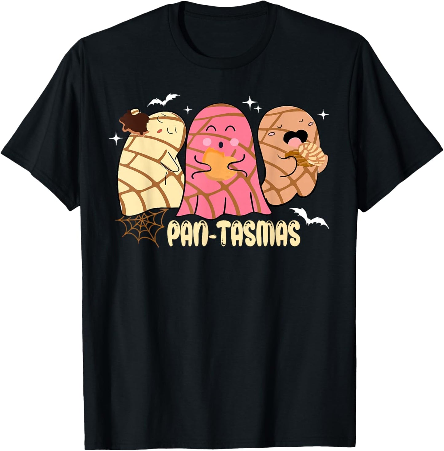 Pantasmas Ghost Funny Spooky Conchas Mexican Ghost Halloween T-Shirt - T-Shirt | Black