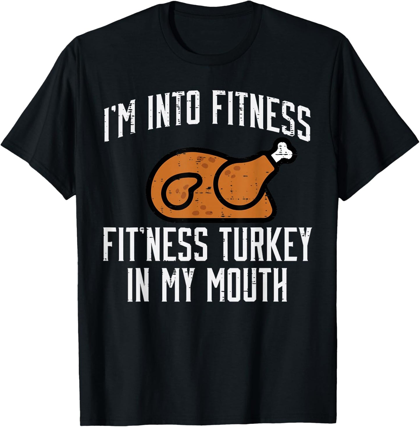 Thanksgiving Fitness Turkey Mouth Funny Workout Women Men T-Shirt - T-Shirt | Black