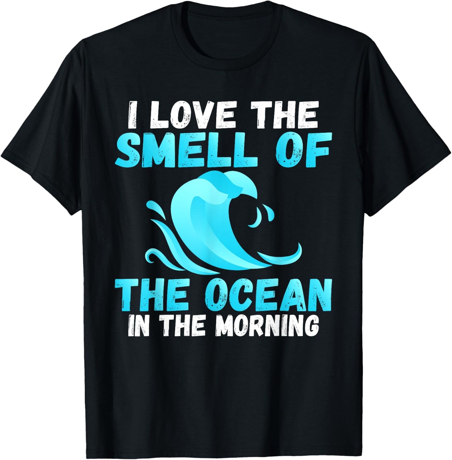 I love the Smell of the Ocean in the Morning Wake Surfer T-Shirt - T-Shirt | Black