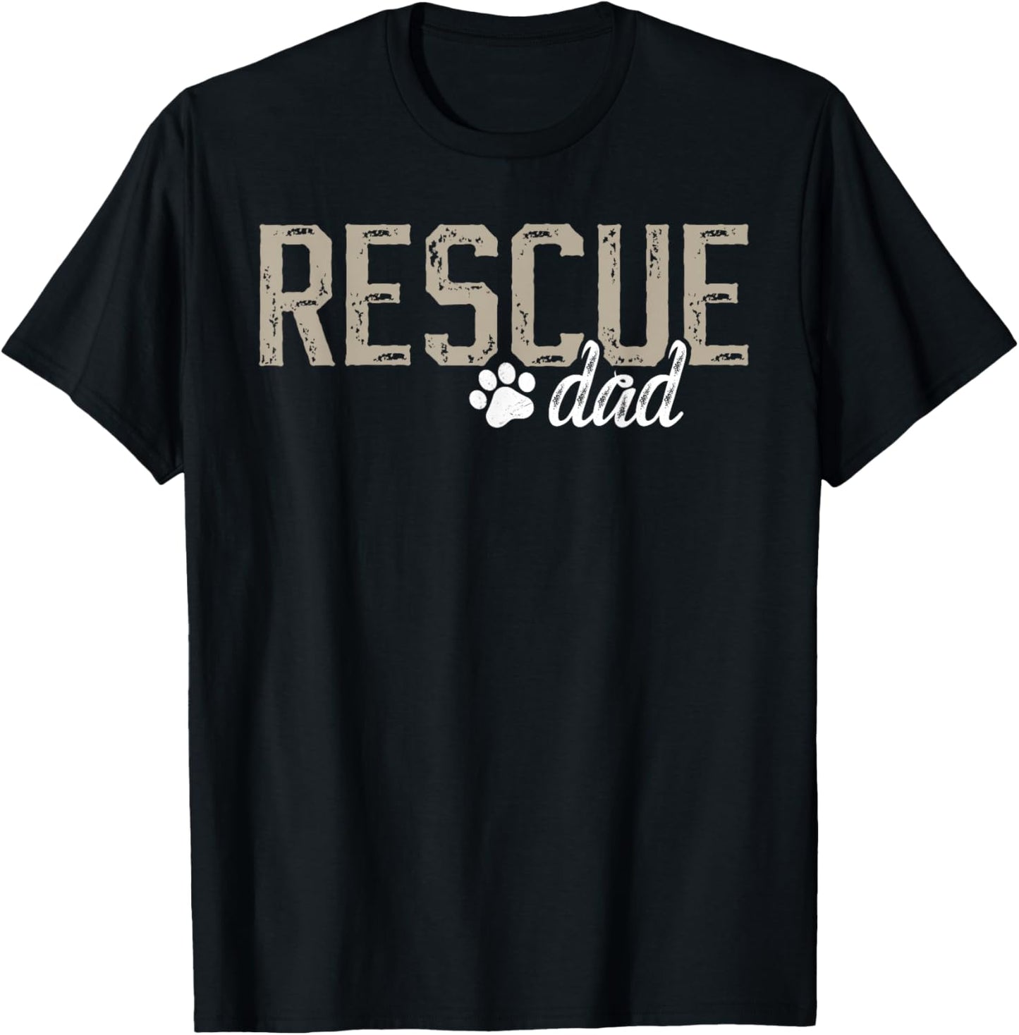 Rescue Dad Rescue Father Animal Rescue Dad T-Shirt - T-Shirt | Black