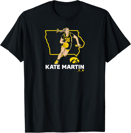 Kate Martin: State Star - Iowa Basketball T-Shirt - T-Shirt | Black
