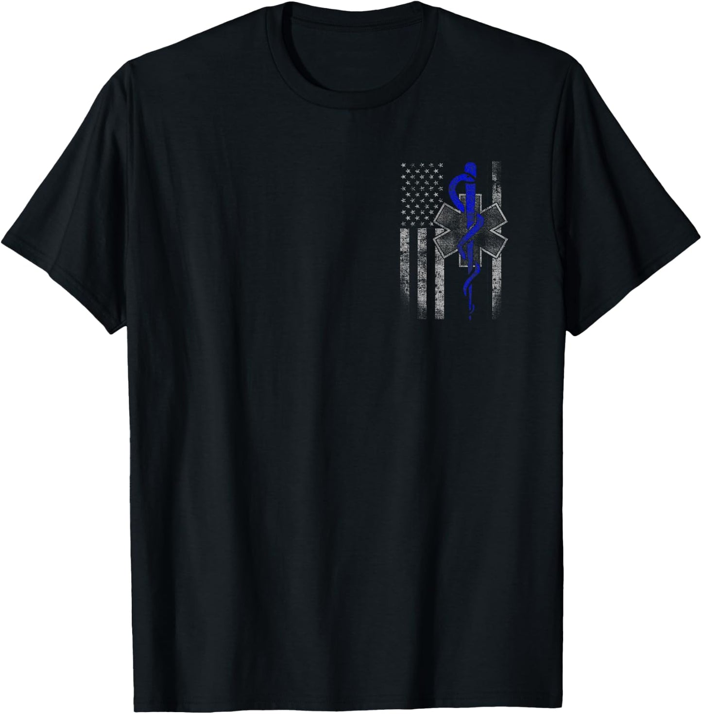 EMT/First Responder Flag T-Shirt - T-Shirt | Black