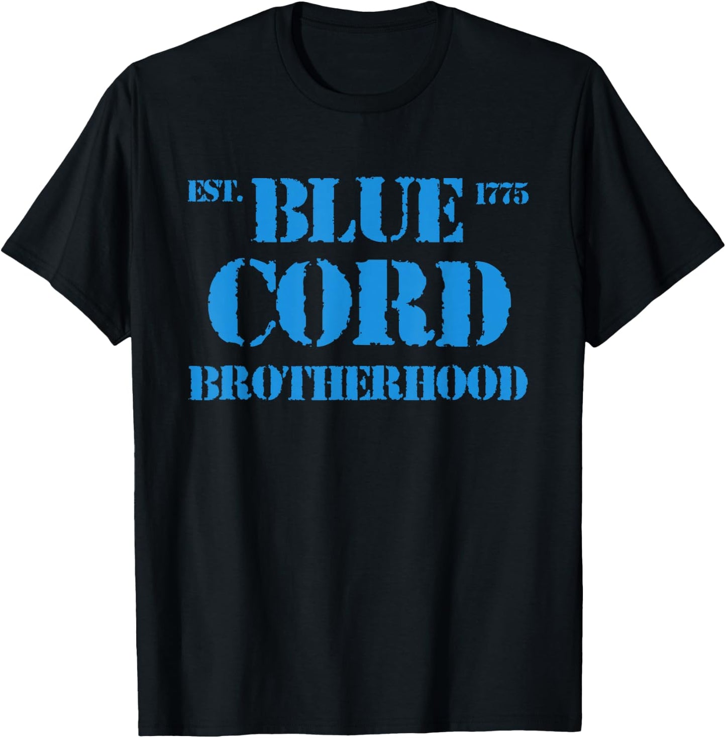 Blue Cord Brotherhood Est. 1775 Infantry Style T-Shirt - T-Shirt | Black