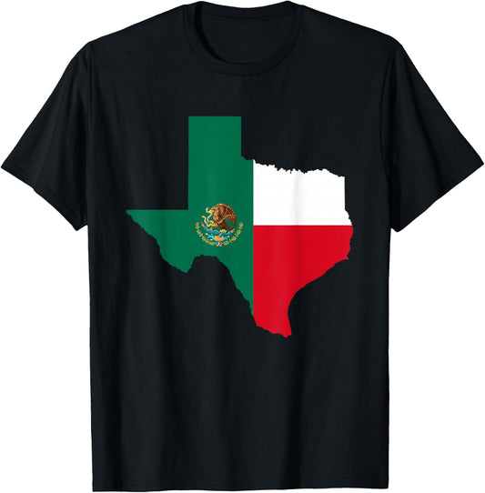 Tejano Tex-Mex Mexican Flag Chido State Texas Tejas Charro T-Shirt - T-Shirt | Black