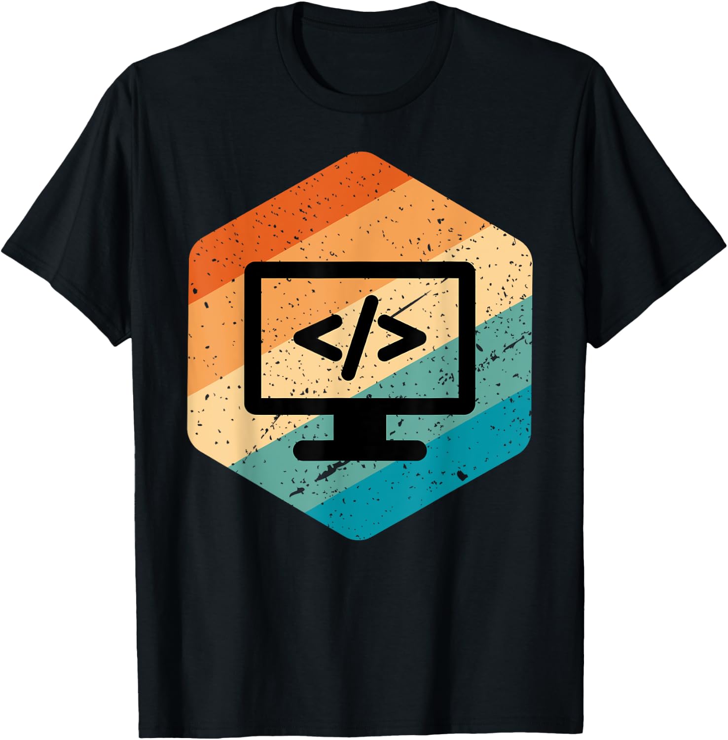 Retro Vintage Look Web Developer - CSS, JavaScript, and HTML T-Shirt - T-Shirt | Black