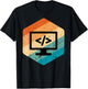 Retro Vintage Look Web Developer - CSS, JavaScript, and HTML T-Shirt - T-Shirt | Black