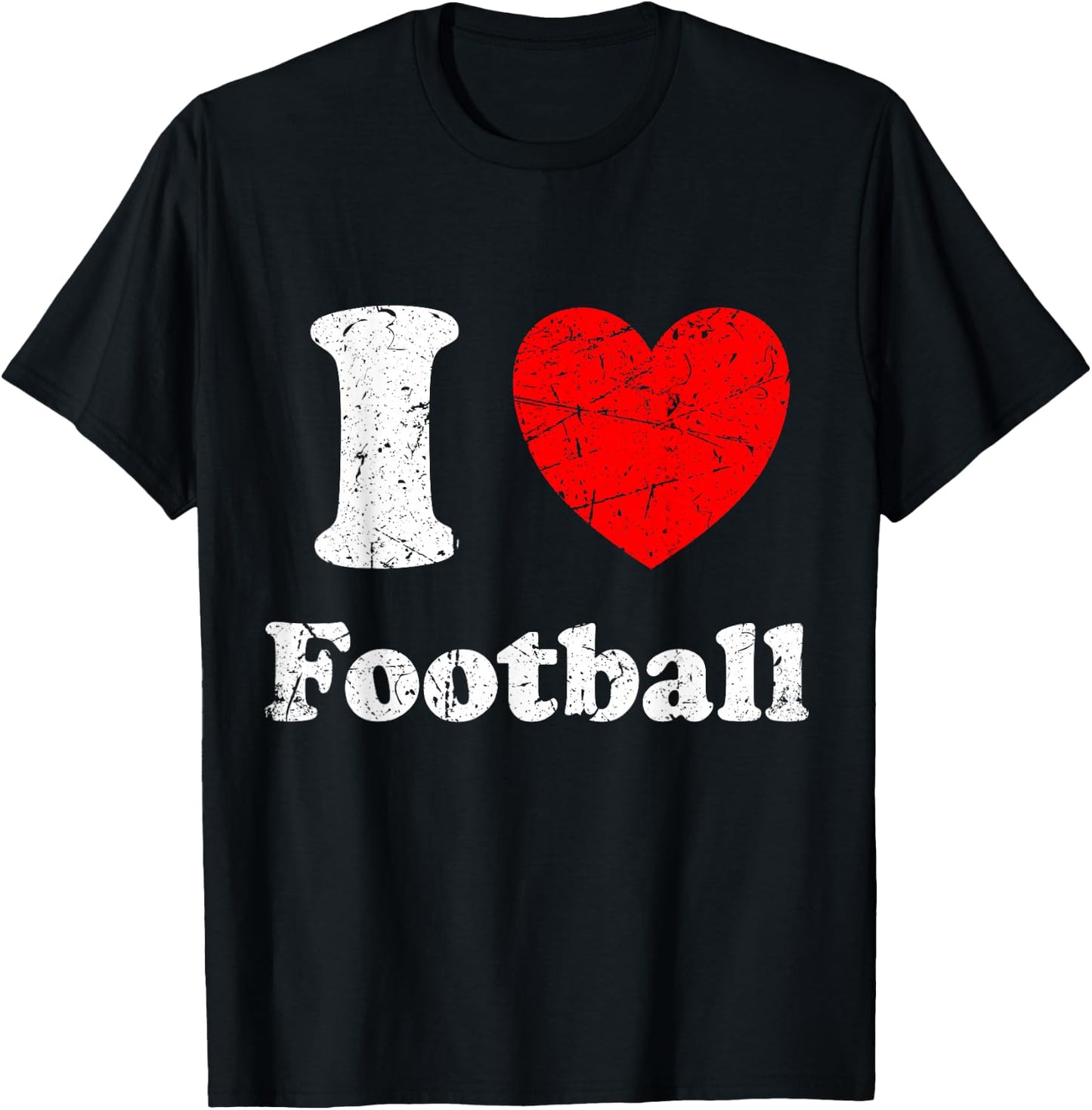 I Love Football Graphic T-Shirt - T-Shirt | Black
