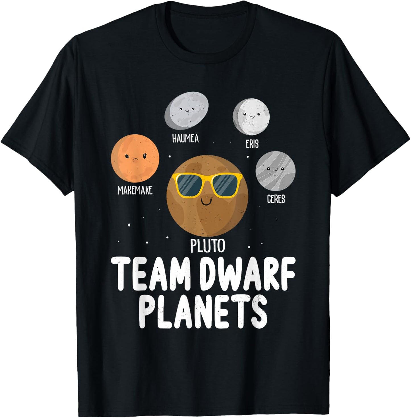 Team Dwarf Planets Pluto Science Space Astronomy T-Shirt - T-Shirt | Black