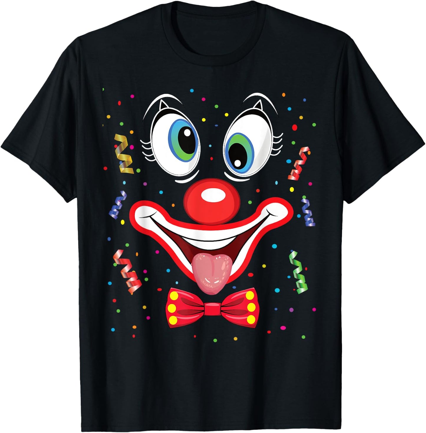 Carnival Clown Face Circus Costume Kids Men Women Carnivals T-Shirt - T-Shirt | Black