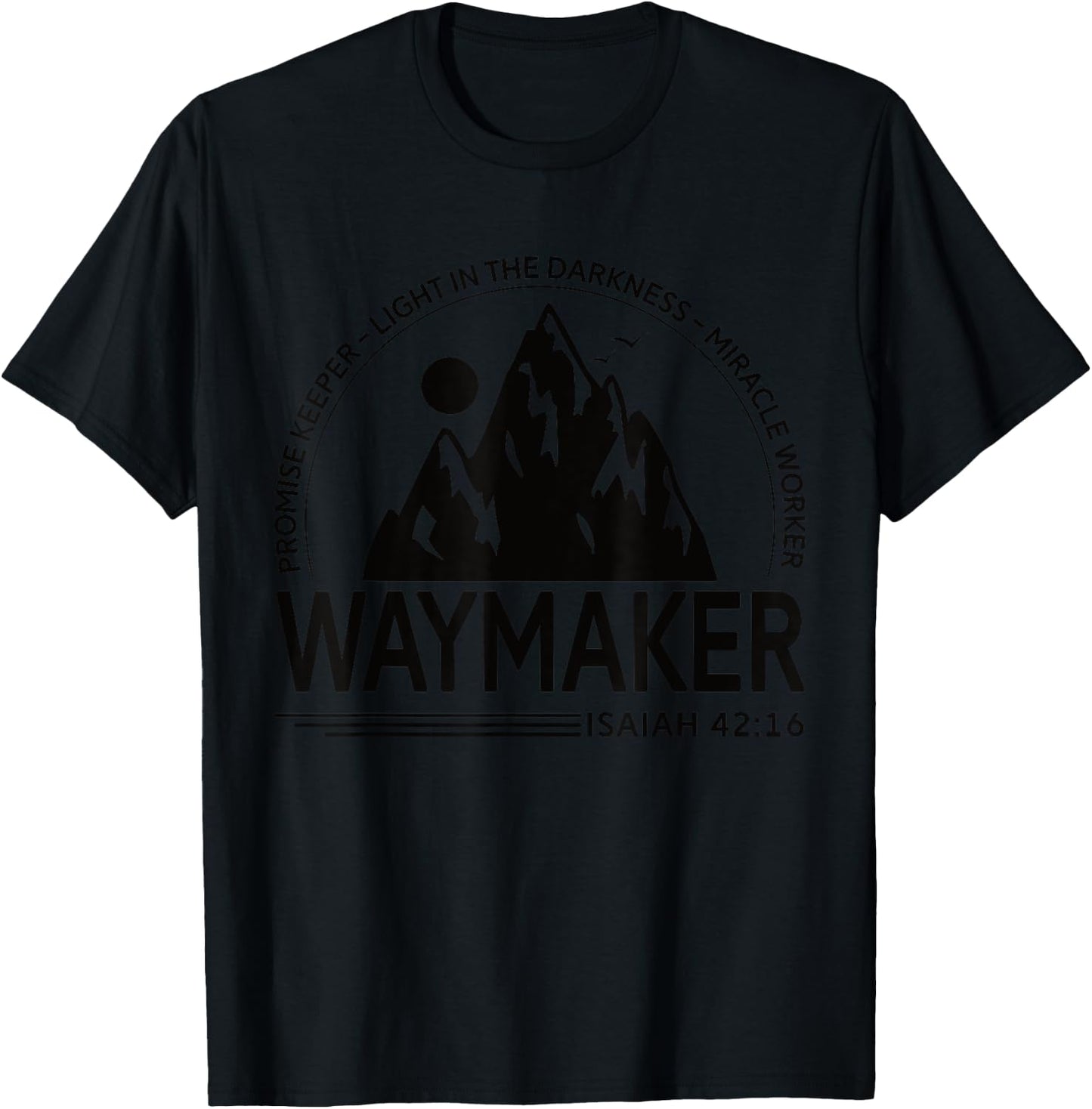 Spiritual Journey Waymaker Biblical Religious Christian T-Shirt - T-Shirt | Black