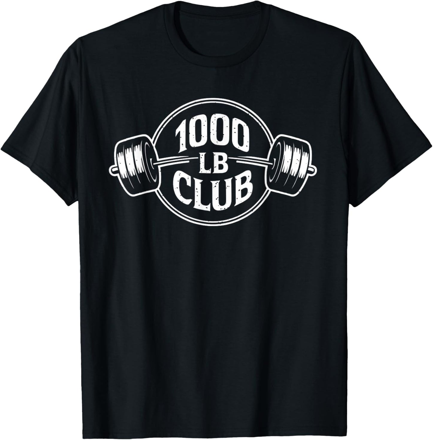 1000 LB Pound Club Strong Gym Weightlifting and Powerlifting T-Shirt - T-Shirt | Black
