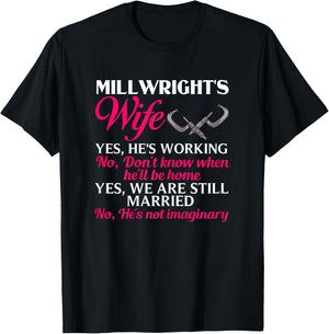 Millwright Wife Training Industrial Mechanic Welding Tools T-Shirt - T-Shirt | Black