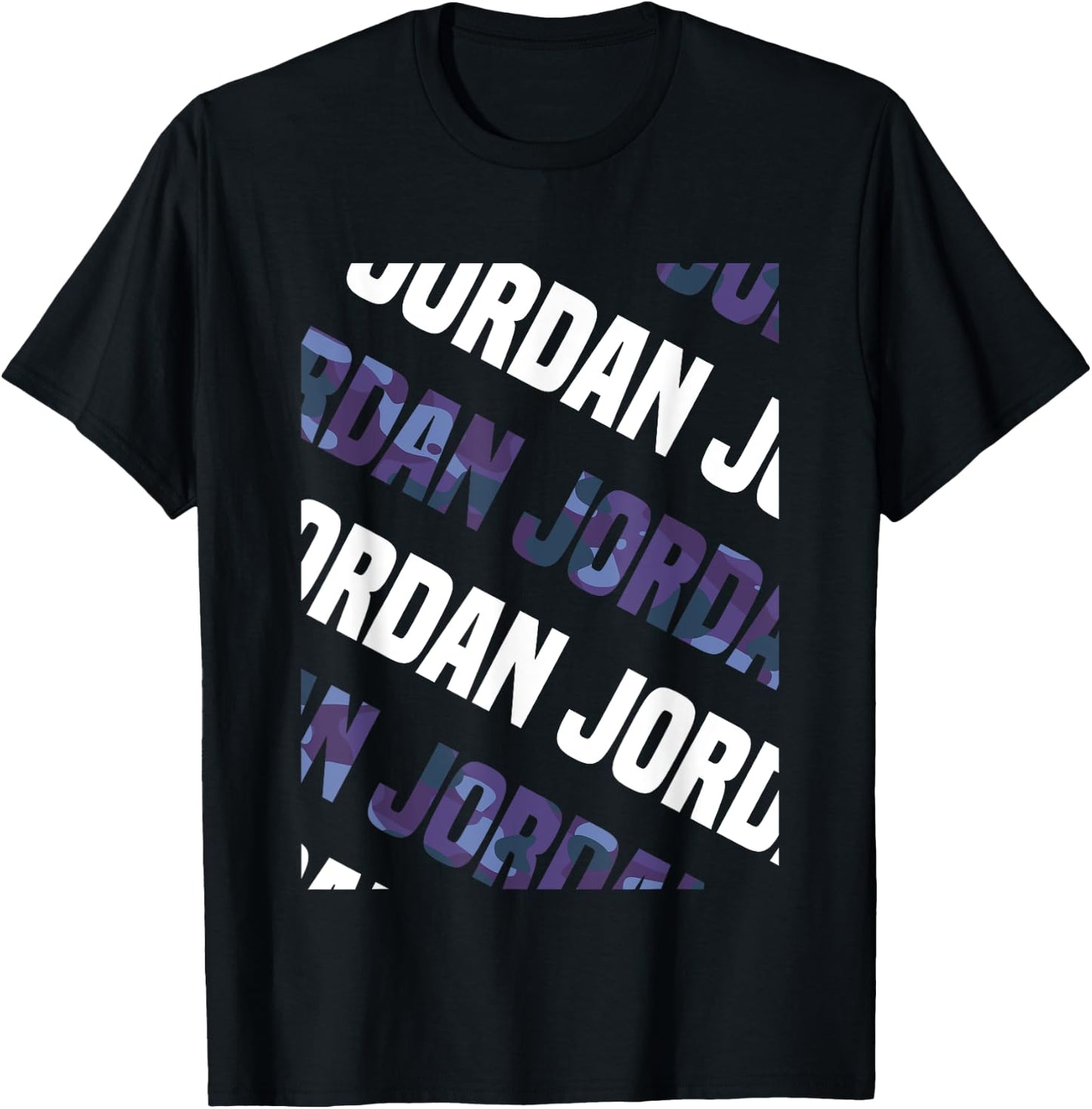 Jordan Camo Pattern Purple Camouflage T-Shirt - T-Shirt | Black