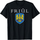 Friuli Italian region historical tourist souvenir ethnic T-Shirt - T-Shirt | Black