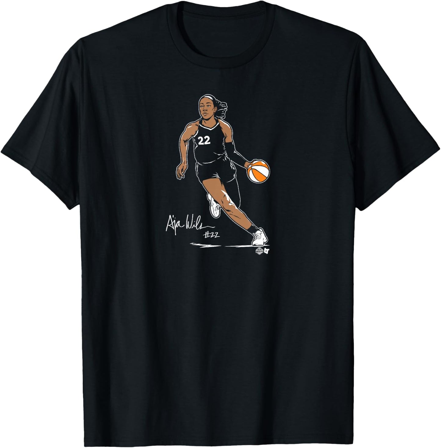 A'ja Wilson: Superstar Pose - Las Vegas Basketball T-Shirt - T-Shirt | Black