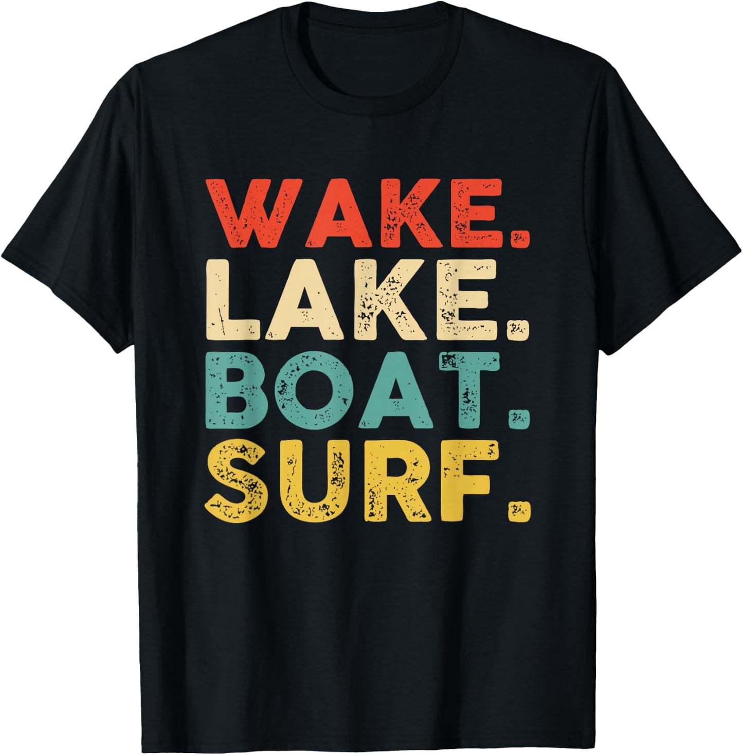 Wake Surfing Wake Surf Wake Surfing Rope Wake Surfboards T-Shirt - T-Shirt | Black