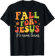 Groovy Christian Sayings Halloween Fall For Jesus Religious T-Shirt - T-Shirt | Black