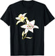 White lily flower petals blooming artistic flower lover T-Shirt - T-Shirt | Black