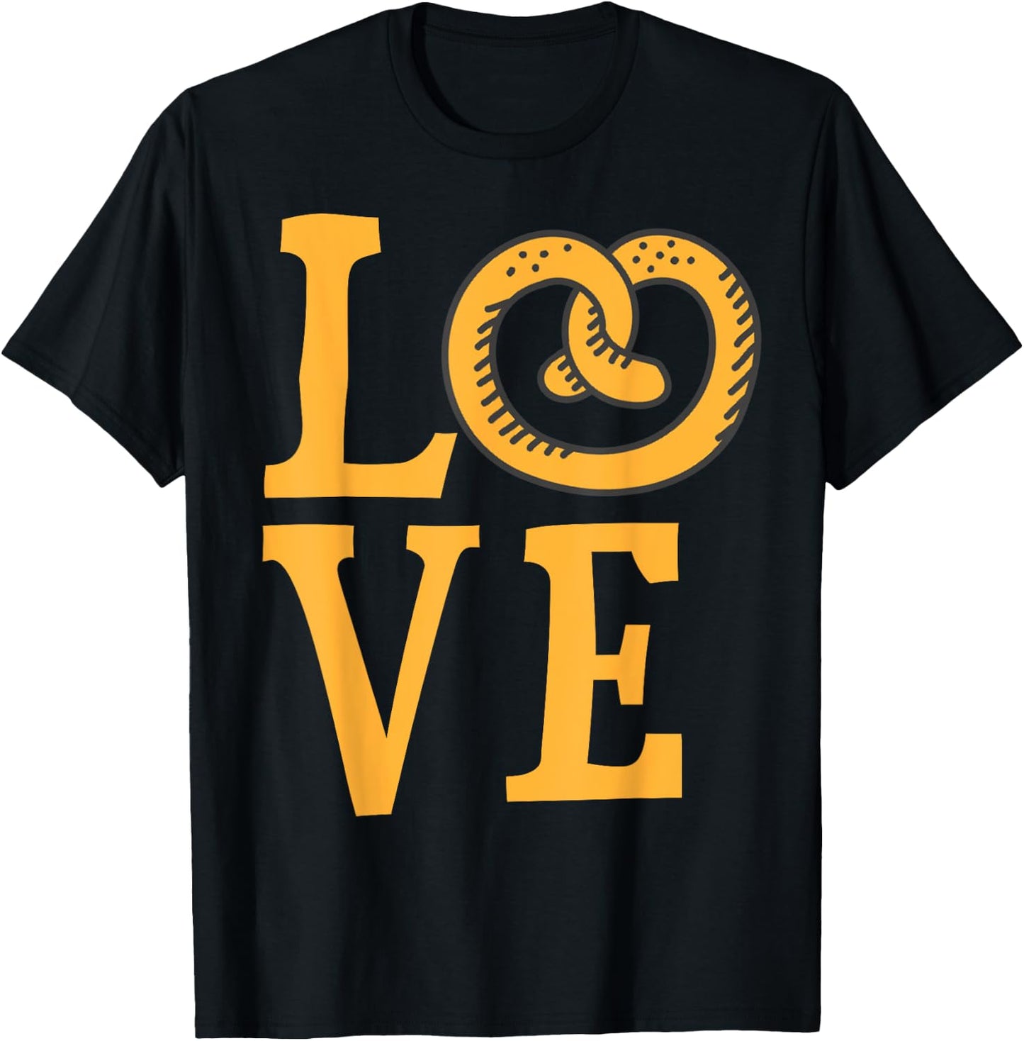 I Love Soft Pretzels Trendy Foodie Food Pretzel Lover Gift T-Shirt - T-Shirt | Black