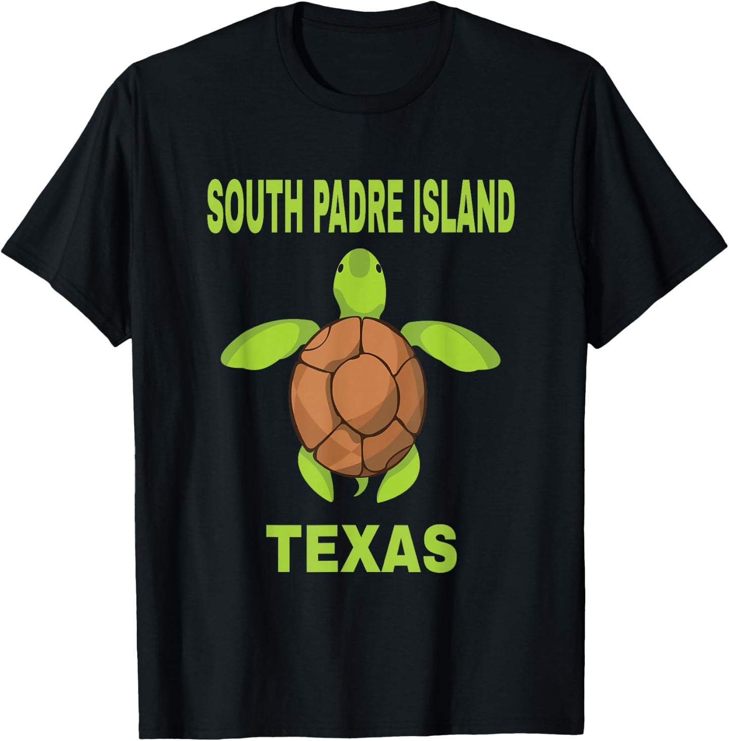 South Padre Island Family Vacation Texas Sea Turtle T-Shirt - T-Shirt | Black