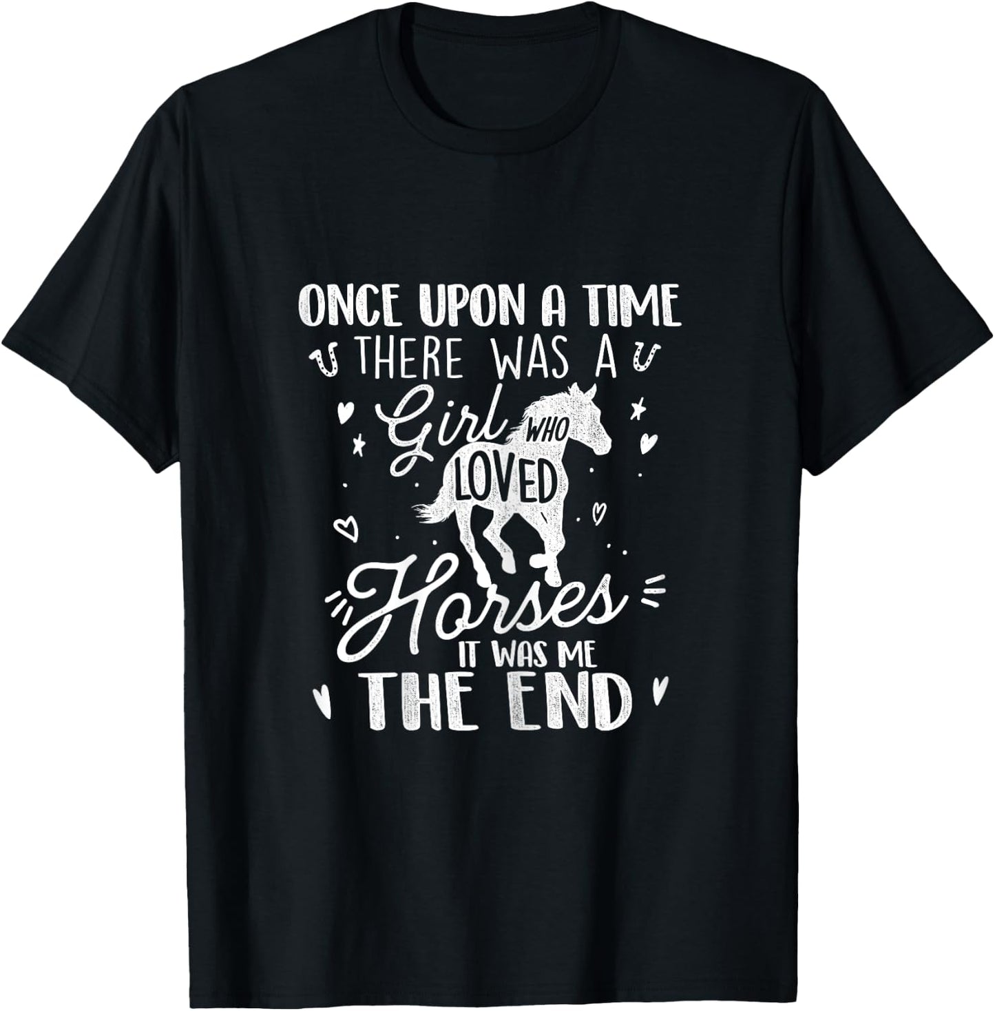 A Girl Who Loved Horses - Horse Lover Equestrian Horse Rider T-Shirt - T-Shirt | Black