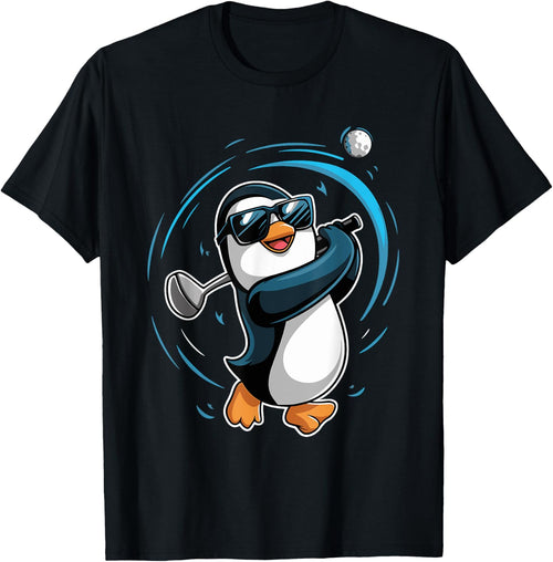 Penguin Playing Golf Sport Animal Cute Penguin Golfer