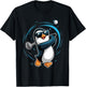 Penguin Playing Golf Sport Animal Cute Penguin Golfer T-Shirt - T-Shirt | Black