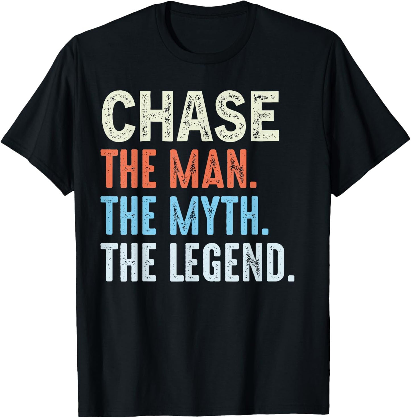Chase The Legend Name Personalized Cute Idea Men Vintage T-Shirt - T-Shirt | Black