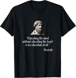 Aristotle Shirt on Education Philosophy T-Shirt - T-Shirt | Black