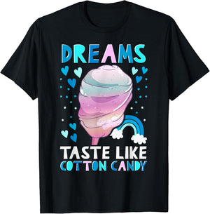 Sweet Cotton Candy Dreams T-Shirt - T-Shirt | Black
