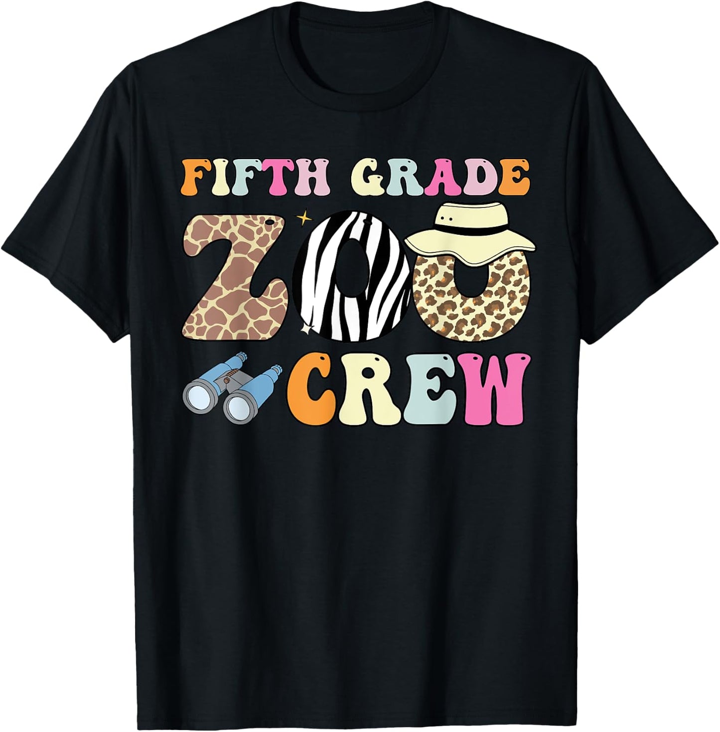 Field Zoo Trip Shirt For Teacher, Fifth Grade Crew Women Kids T-Shirt - T-Shirt | Black