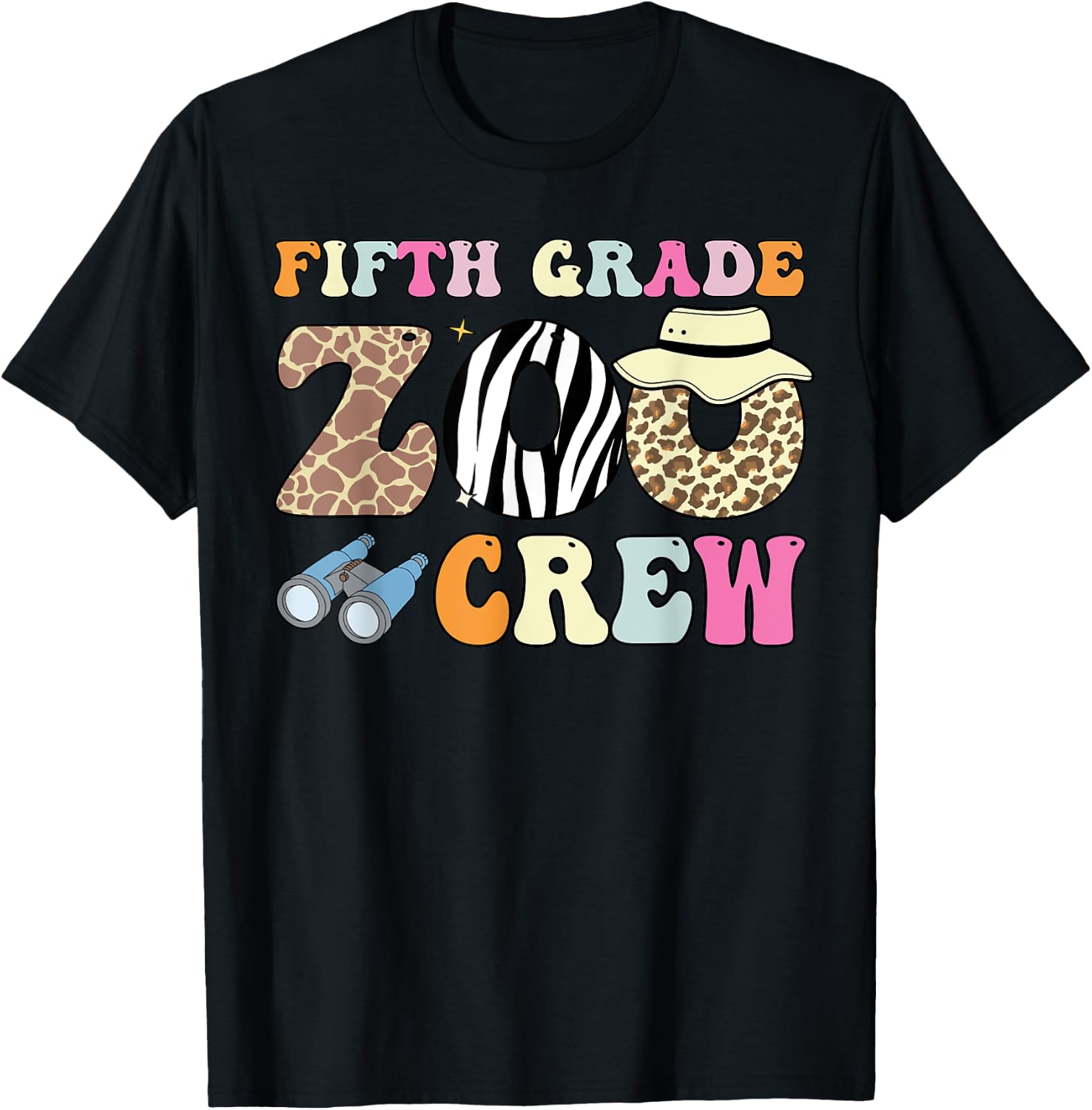 Field Zoo Trip Shirt For Teacher, Fifth Grade Crew Women Kids T-Shirt - T-Shirt | Black