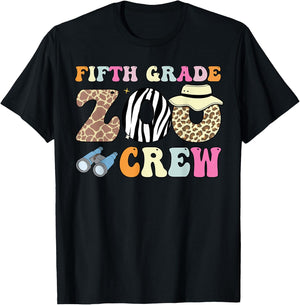 Field Zoo Trip Shirt For Teacher, Fifth Grade Crew Women Kids T-Shirt - T-Shirt | Black
