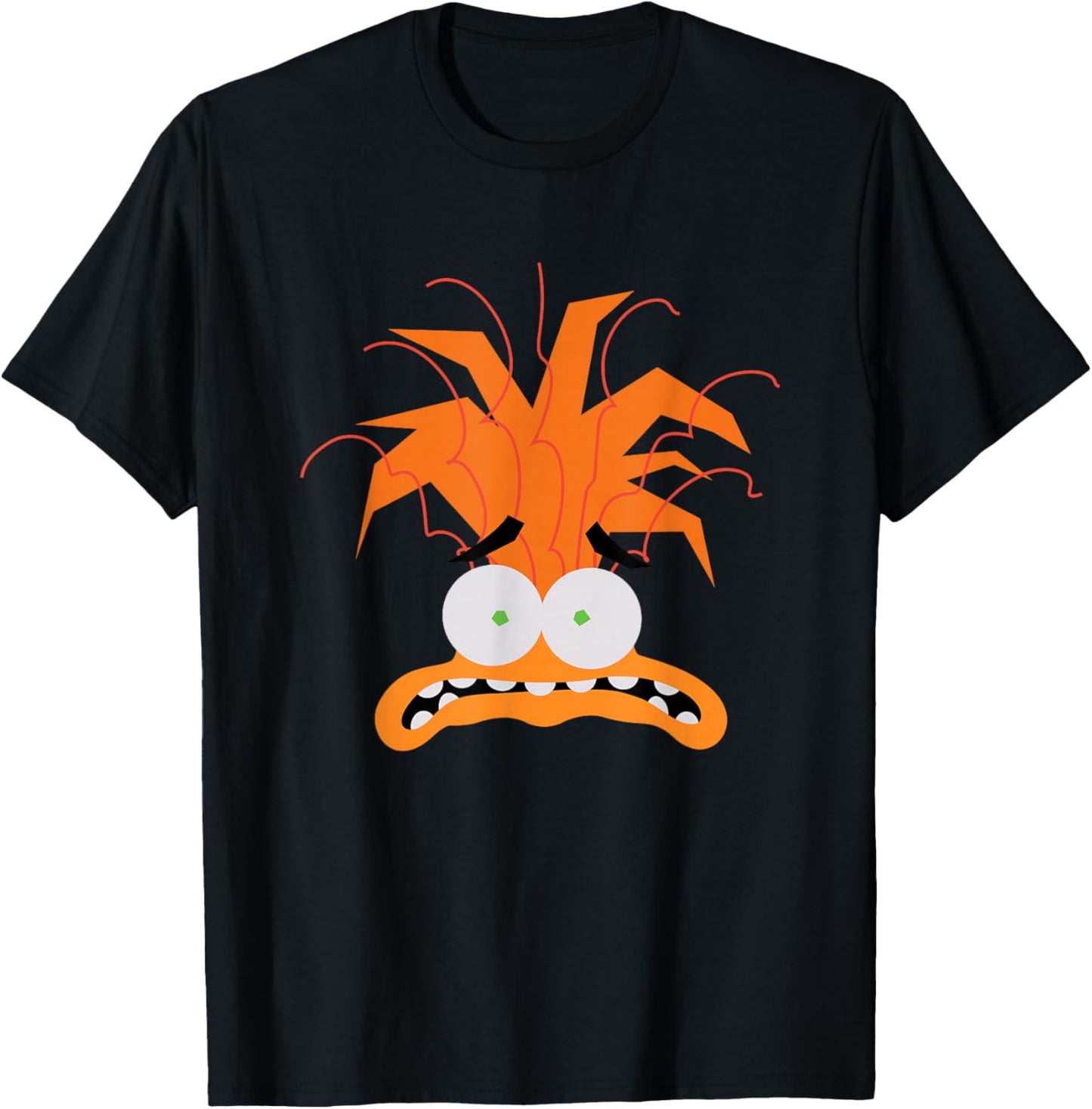 Disney Pixar Inside Out 2 Anxiety Big Head Logo T-Shirt - T-Shirt | Black