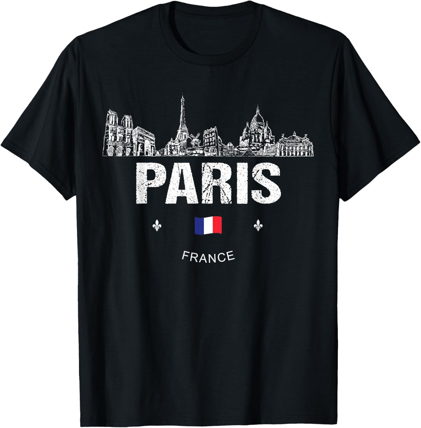 Paris Souvenir Travel T-Shirt - T-Shirt | Black
