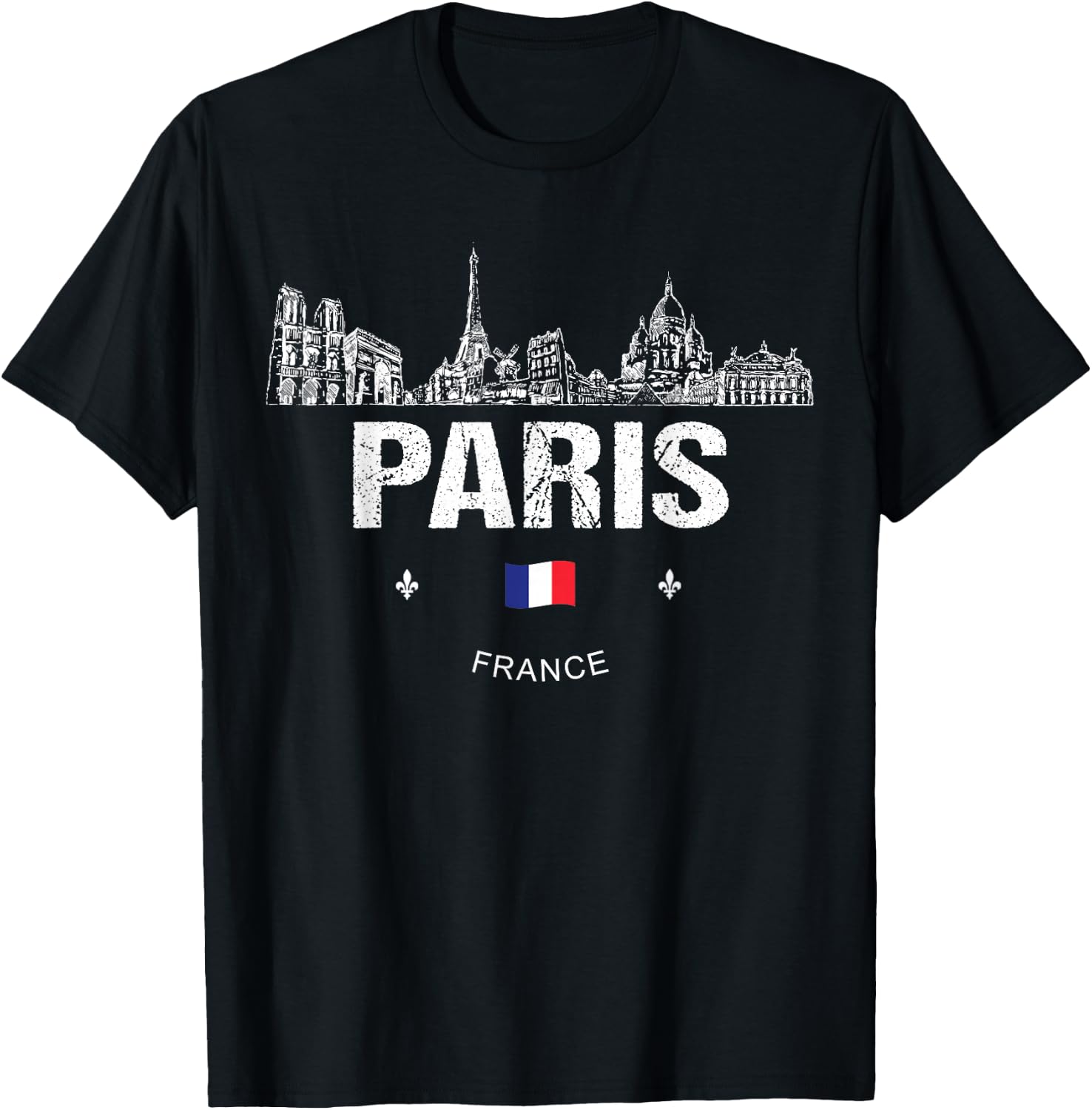 Paris Souvenir Travel T-Shirt - T-Shirt | Black