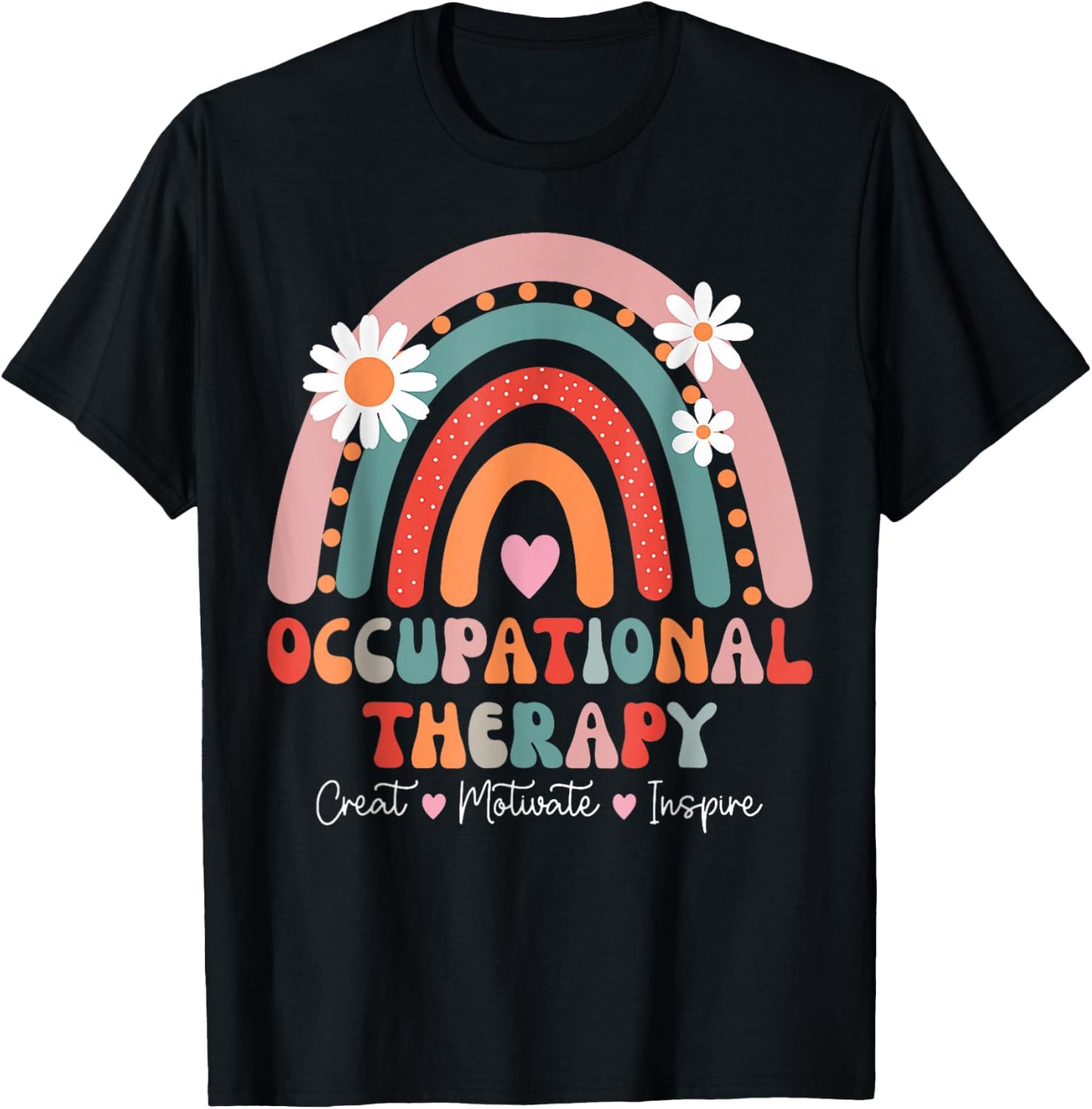 Groovy Occupational Therapy Shirts Therapists Happy OT Month T-Shirt - T-Shirt | Black