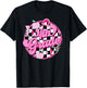 4th Grade Teacher Women Retro Checkered First Day of School T-Shirt - T-Shirt | Black