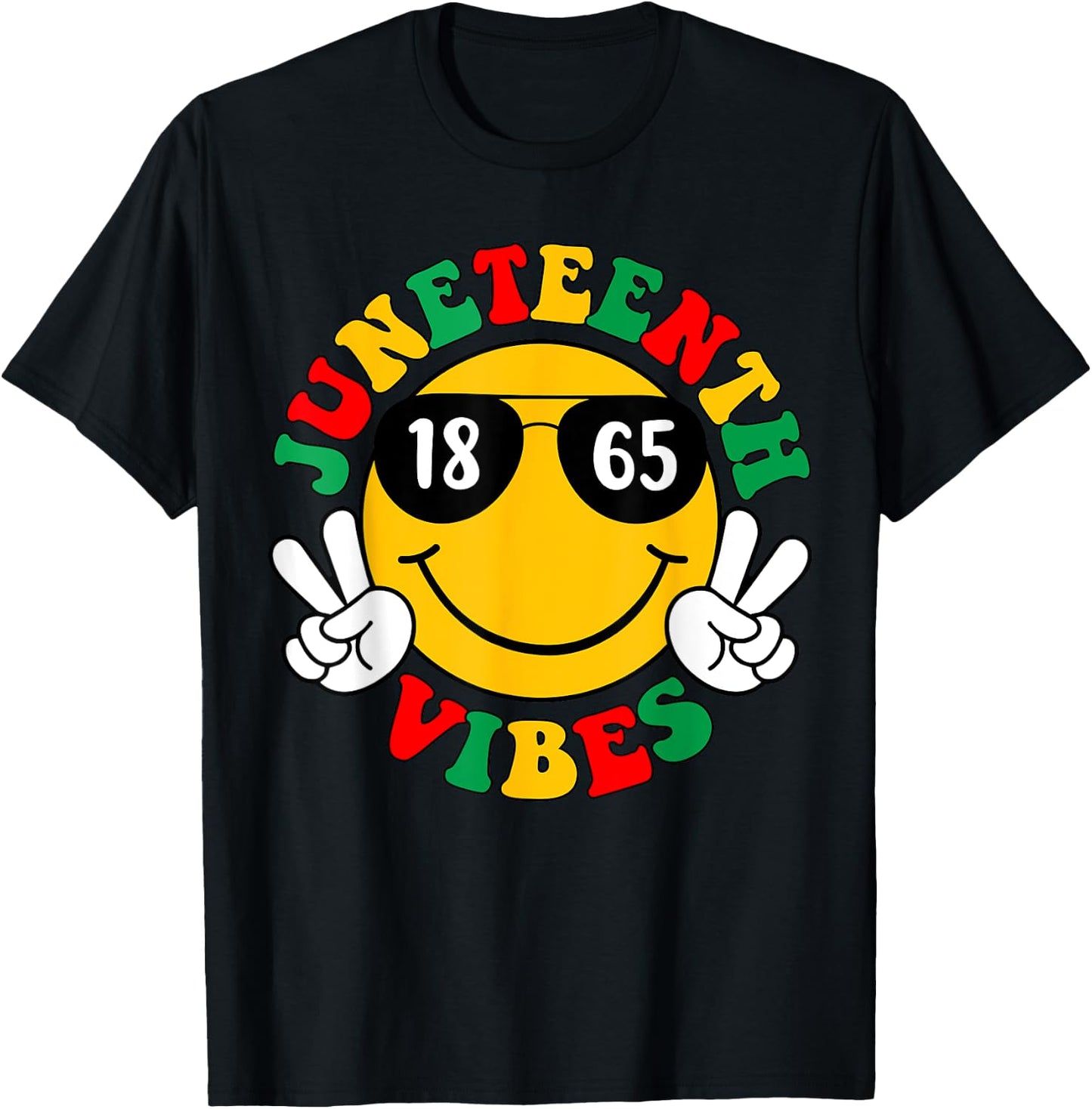 Juneteenth 1865 Celebrate Black Pride Freedom African Retro T-Shirt - T-Shirt | Black